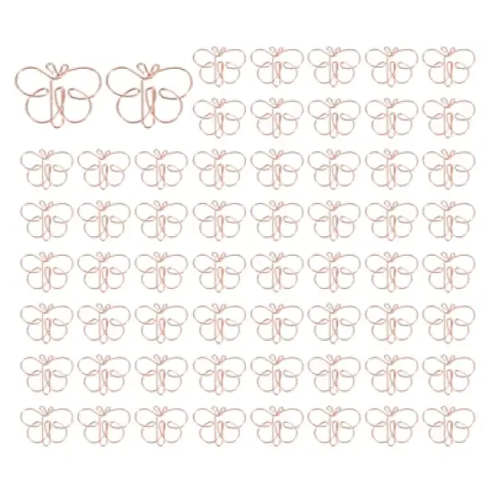 Unique Bargains Butterfly Shape Metal Cute Funny Exquisite Paper Clip Clamp 60 Pcs image {6}