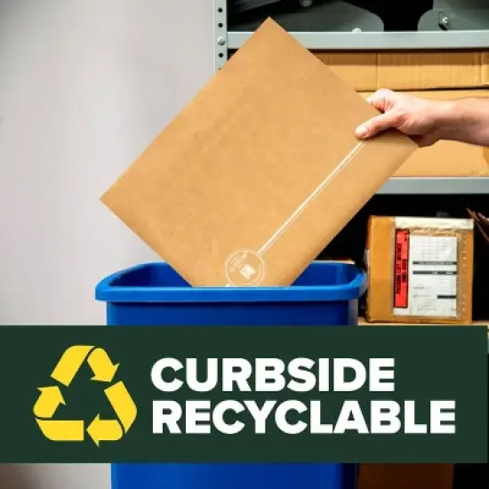 Scotch 10.5"x14.7"Curbside Recyclable Mailer Size 5: Self-Adhesive Padded Shipping Envelopes, Tan image {9}