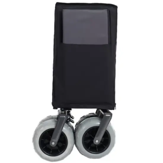 NAYSAYE Wagon Multi Functional Folding Cart with Rotating Handle and All Terrain Wheels for Outdoors, Black and Gray, 45.67"*25.2"*47.24" image {3}