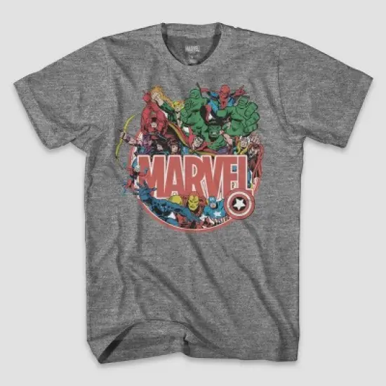 Men's Marvel Short Sleeve Graphic T-Shirt - Graphite Heather image {1}