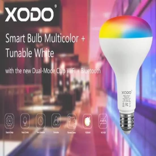 XODO LB1 (4-Pack) Smart Wi-Fi BR30 E26 Dimmable Flood Light Bulb LB1 image {2}