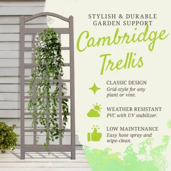 Dura-Trel Cambridge 28"x75" Indoor Outdoor Garden Trellis Plant Support for Vines & Climbing Plants, Flowers, & Vegetables w/Ground Anchors image {1}