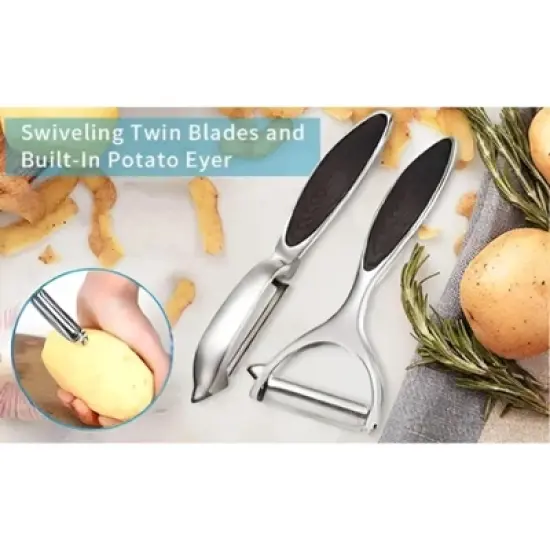 Kitcheniva Stainless Steel Vegetable & Fruit Peeler Set image {1}