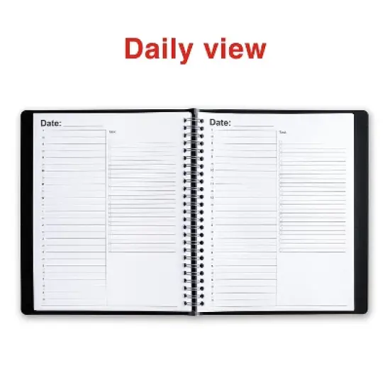 2024 Staples 7" x 8.75" Daily Planner Black (ST60461-24) image {4}