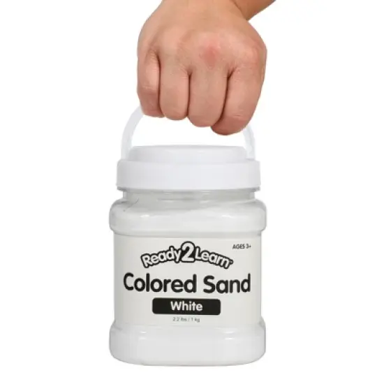 READY 2 LEARN&trade; Colored Sand - White - 2.2 lb. Jar - Pack of 3 image {3}
