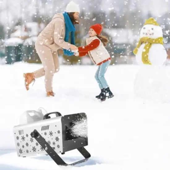 VEVOR Snow Machine, 1500W Handheld/Hanging Snow Maker By Wireless Remote Control, Portable Snowmaking Machine, High Output Snowflake Maker, Black image {1}