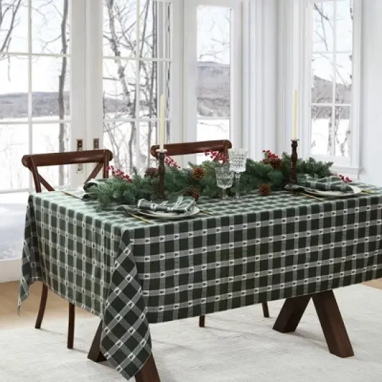 Elrene Sherwood Tree Dobby Cotton Tablecloth - Elrene Home Fashions image {1}