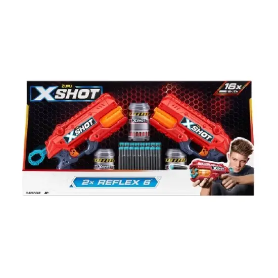 X-Shot EXCEL Reflex 6 Dart Blaster Combo Pack by ZURU image {1}