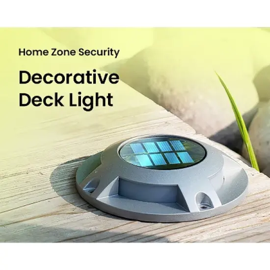 Home Zone Security&reg; 12-Pack Outdoor Solar Deck Light, Black, 20 Lumens image {5}