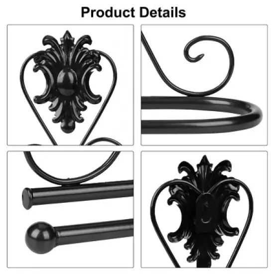 Unique Bargains Wall Rack Stand Toilet Paper Roll Holder for Bathroom image {3}