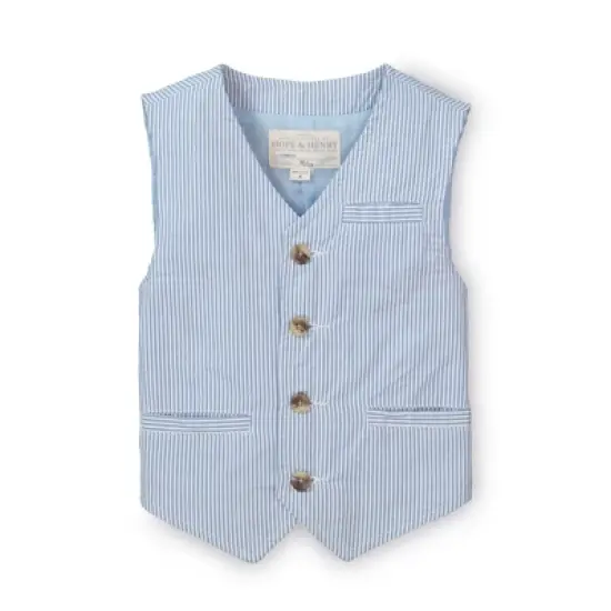 Hope & Henry Boys' Seersucker Suit Vest, Kids image {7}