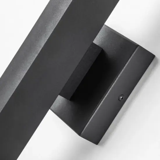 Rennnsan Sovrinth 17"H Hardwired Rectangle Aluminum Modern LED Dimmable Outdoor Wall Sconce in Black image {7}