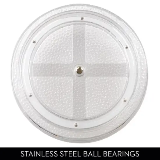 iDesign 9-Inch Plastic Lazy Susan Organizer for Bathroom Storage - Clear image {2}