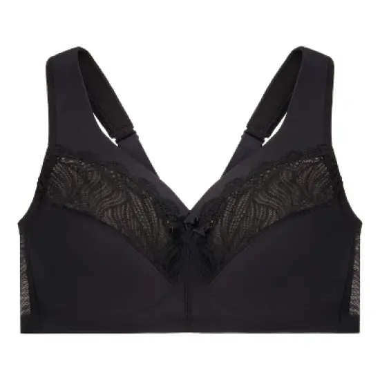 Glamorise Womens MagicLift Natural Shape Support Wirefree Bra 1010 Black image {3}