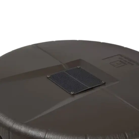 Good Ideas Aspen 50 Gallon Capacity Rain Barrel Water Storage Collector Saver with Brass Spigot and Removable Lid, Oak Brown (3 Pack) image {3}