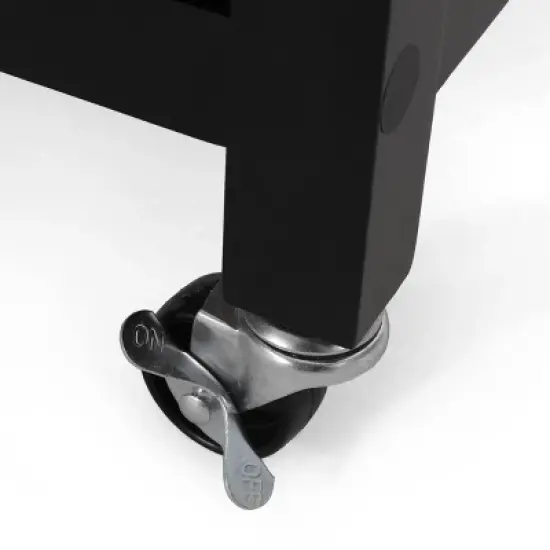 Maynard Contemporary Glass Paneled Kitchen Cart Natural/Black - Christopher Knight Home image {10}