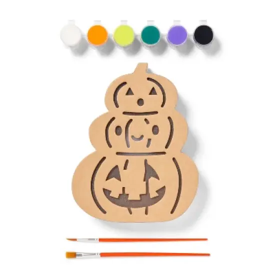 Halloween Craft Lit Paperboard Pumpkins Painting Kit - Mondo Llama&trade; image {2}