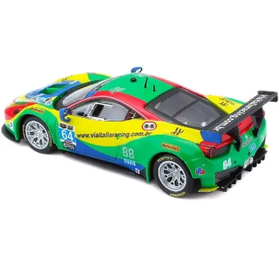 Ferrari 458 Italia GT3 #64 A. Bertolini - F. Longo - D. Serra - M. Gomes 24H of Daytona (2015) 1/43 Diecast Model Car by Bburago image {2}