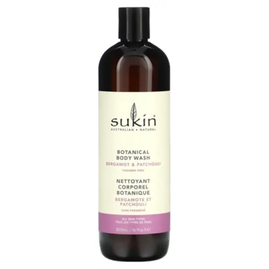 Sukin Botanical Body Wash, Bergamot & Patchouli, 16. 9 oz (500 ml) image {2}