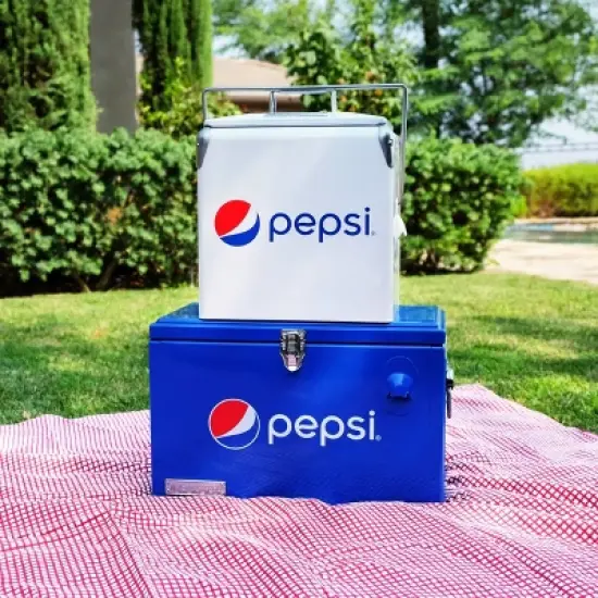Permasteel Pepsi 21qt Ice Chest Portable Cooler Blue image {5}