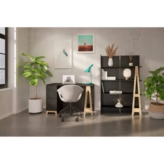 Atypik Desk with Bookcase - Nexera image {3}