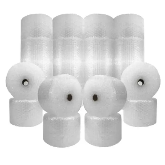 UOFFICE Bulk Bubble Roll 2400 Ft x 12" wide - Medium 5/16" Bubbles (24 -100ft Rolls) image {2}