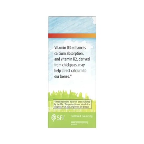 Carlson - Kid's Super Daily D3+K2, 25 mcg (1000 IU) & 22.5 mcg, Liquid Vitamins D & K, Vegetarian, Unflavored image {1}