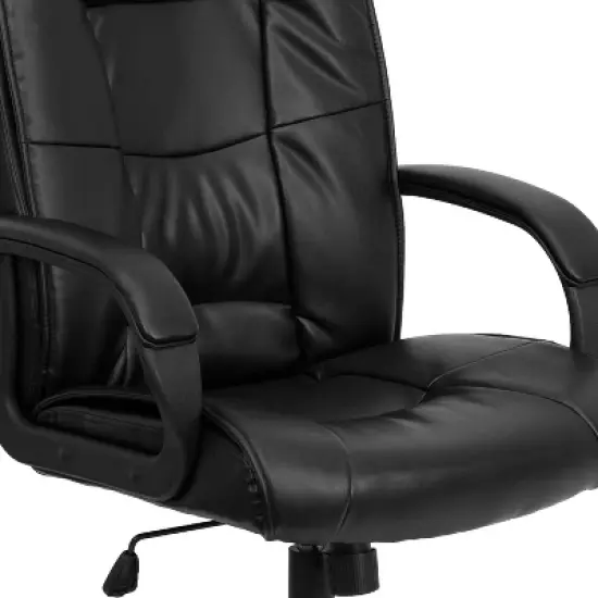 Emma and Oliver High Back Multi-Line Stitch Executive Swivel Office Chair with Arms image {4}