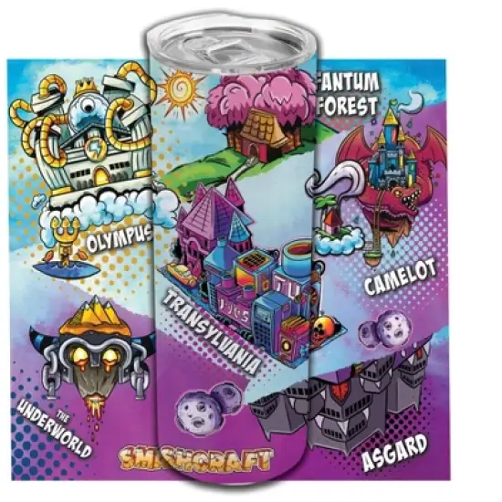 SMASHCRAFT 20 ounce Stainless Steel Double Walled Insulated Travel Tumbler Coffee Mug Cup, World Map image {1}