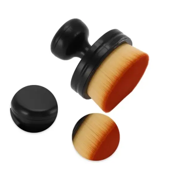 Unique Bargains Durable Push-Pull Dust Nail Brush 2.48"x2.28" Black 1 Pc image {2}