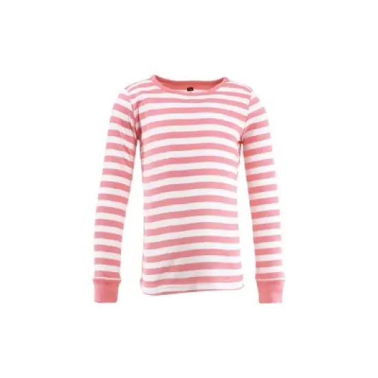 Hudson Baby Infant Girl Cotton Pajama Set, Coral Stripe image {2}