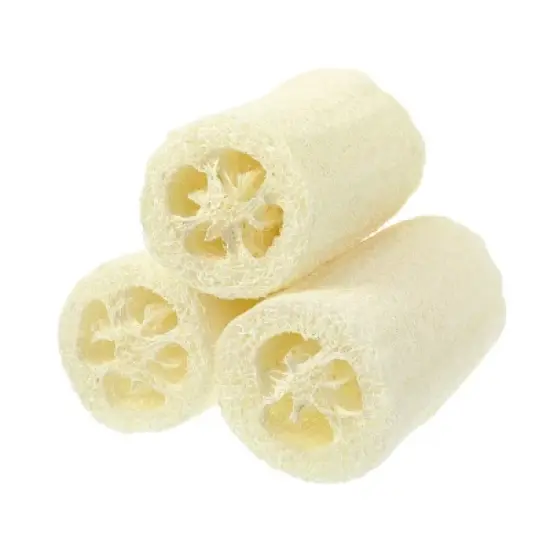 Unique Bargains Natural Shower Loofah Sponge Beige 3.94" 3 Pcs image {7}