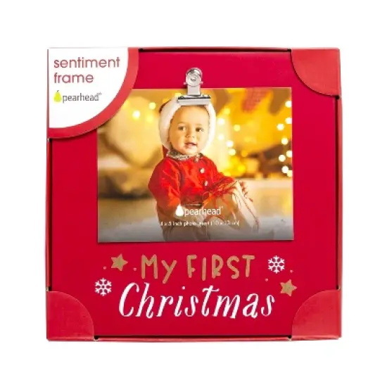 Pearhead My First Christmas Sentiment Frame - 4"x5" image {4}
