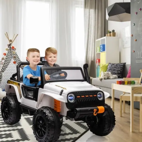 24V Ride-On Truck Car for Kids with Parent Remote Control &ndash; 3 Speeds, 4-Wheel Suspension, LED Lights, Music/MP3 Player & Safety Belt image {14}