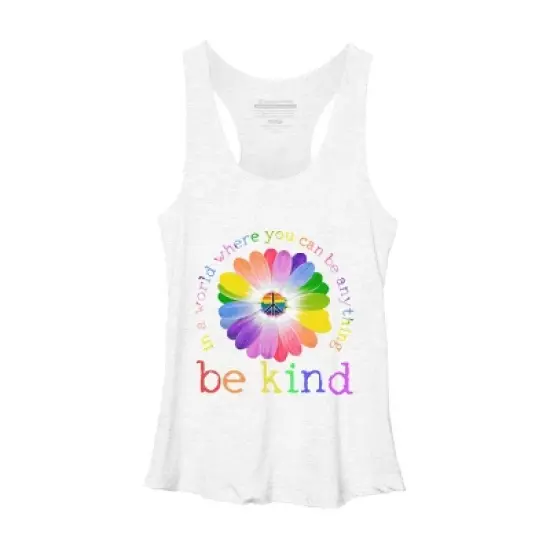 Women's Design By Humans In A World Where You Can Be Anything Be Kind Lgbt By DragonTee Racerback Tank Top image {7}