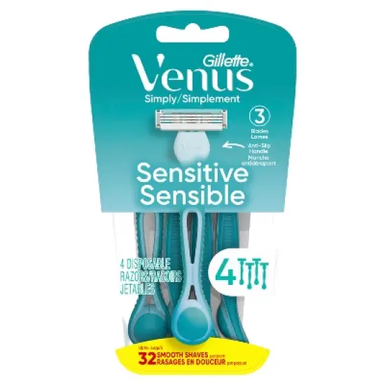 Venus Simply 3 Sensitive Women's Disposable Razors - 4ct image {7}