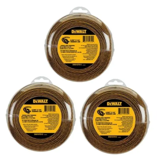 Dewalt 3 Pack Of Genuine OEM Replacement Trimmer Line - DWO1DT915-3PK image {1}