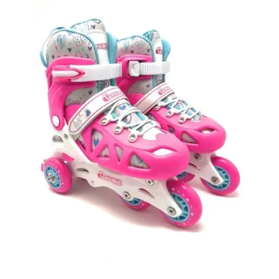 Chicago Skates Training Kids' Roller Skate Combo Set - Pink/White image {6}