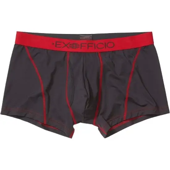ExOfficio Give-N-Go 2.0 Sport Mesh 3" Boxer Briefs - Black/Scarlet Sage image {3}