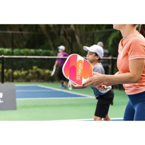GAMMA Sports Fusion React Pickleball Paddle - Orange/Pink: Polypropylene Core, Stiff Flex image {6}