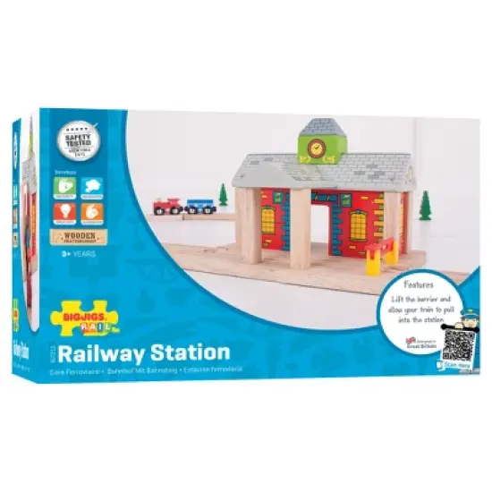Bigjigs Rail Railway Station Wooden Railway Train Set Accessory image {1}