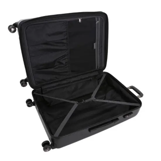 SWISSGEAR Energie PolyCarb Hardside Large Checked Spinner Suitcase - Black image {1}