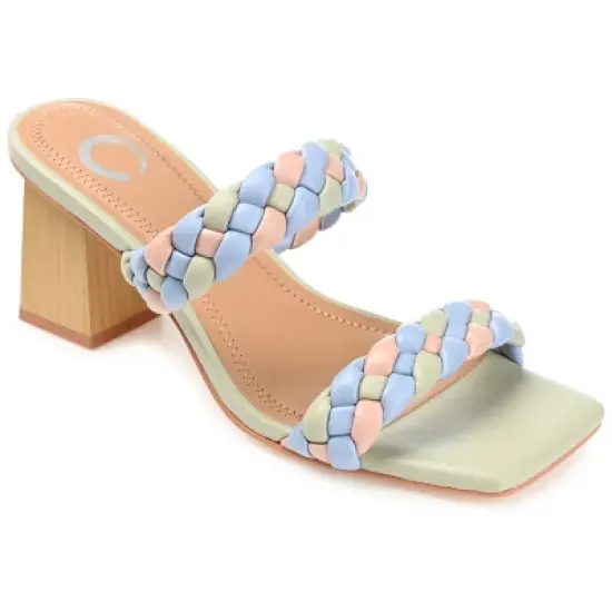 Journee Collection Womens Bronte Tru Comfort Foam Open Square Toe Block Heel Sandals image {12}