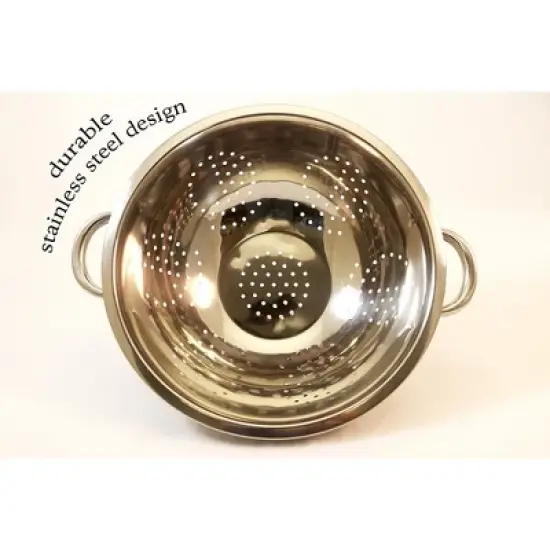 COOKPRO 242 STAINLESS STEEL COLANDER 5QT OVERSIZED HANDLES image {1}