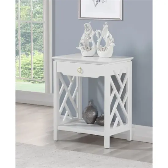(Set of 2) Modern Night Stand in White - Comfort Pointe  image {2}