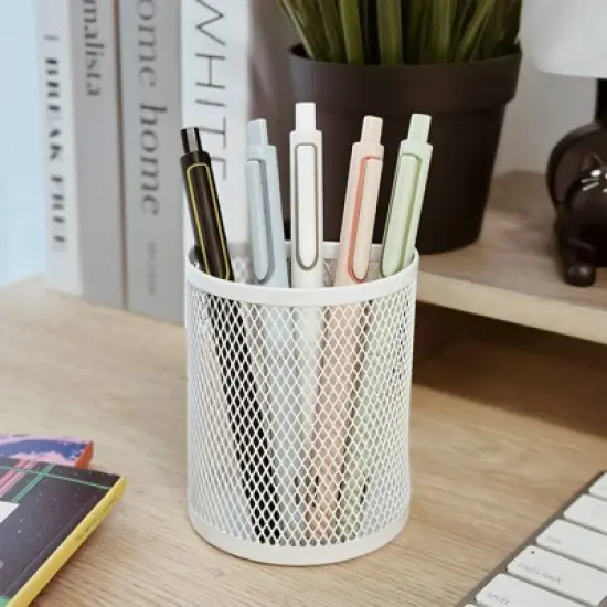 Wrapables Whisper Motion Silent Retractable Gel Pen Set (5 Pack), 0.5mm Fine Point, for Home, Office, Work image {5}