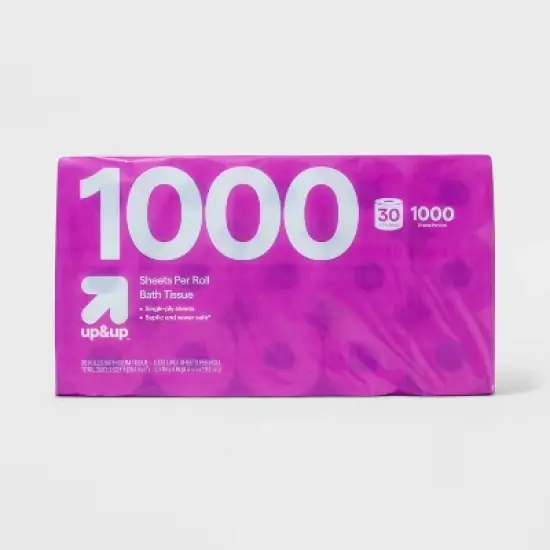 1000ct Septic Safe 1-Ply Toilet Paper - up&up&trade; image {3}