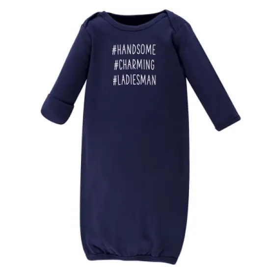 Hudson Baby Infant Boy Cotton Gowns, Bonjour, Preemie-Newborn image {2}