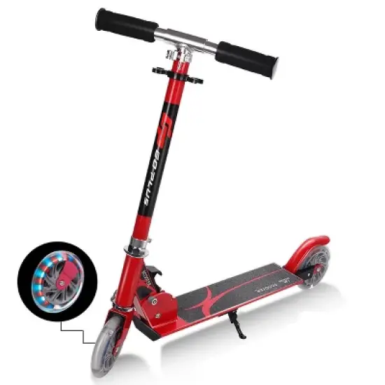 Costway Folding Aluminum 2 Wheel Kids Kick Scooter Adjustable Height LED Light Up image {6}