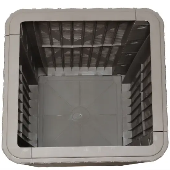 Sunnydaze Rattan Design Outdoor Side Table with Storage - 11.5-Gal. image {8}